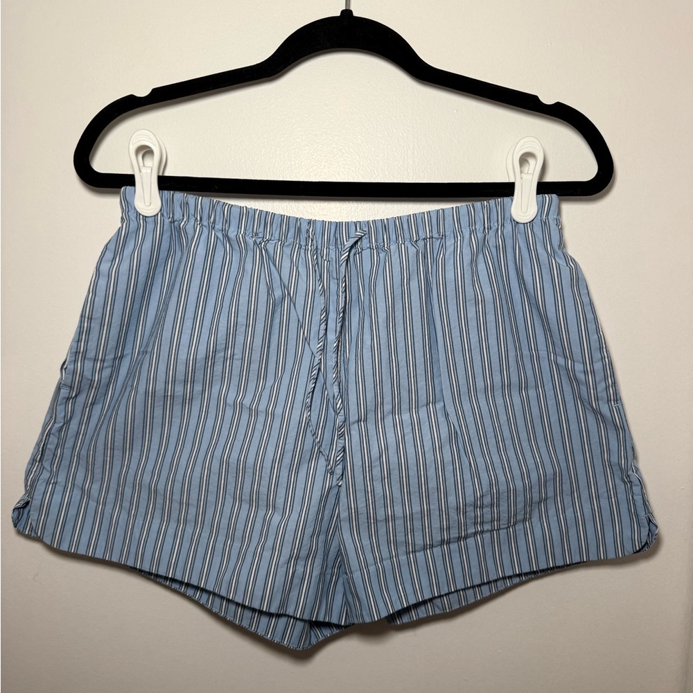H&M Light Blue Striped Athletic Shorts